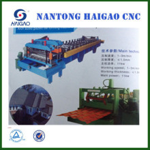 CNC color glazed steel tile roll forming machine/corrugated iron sheet making machine